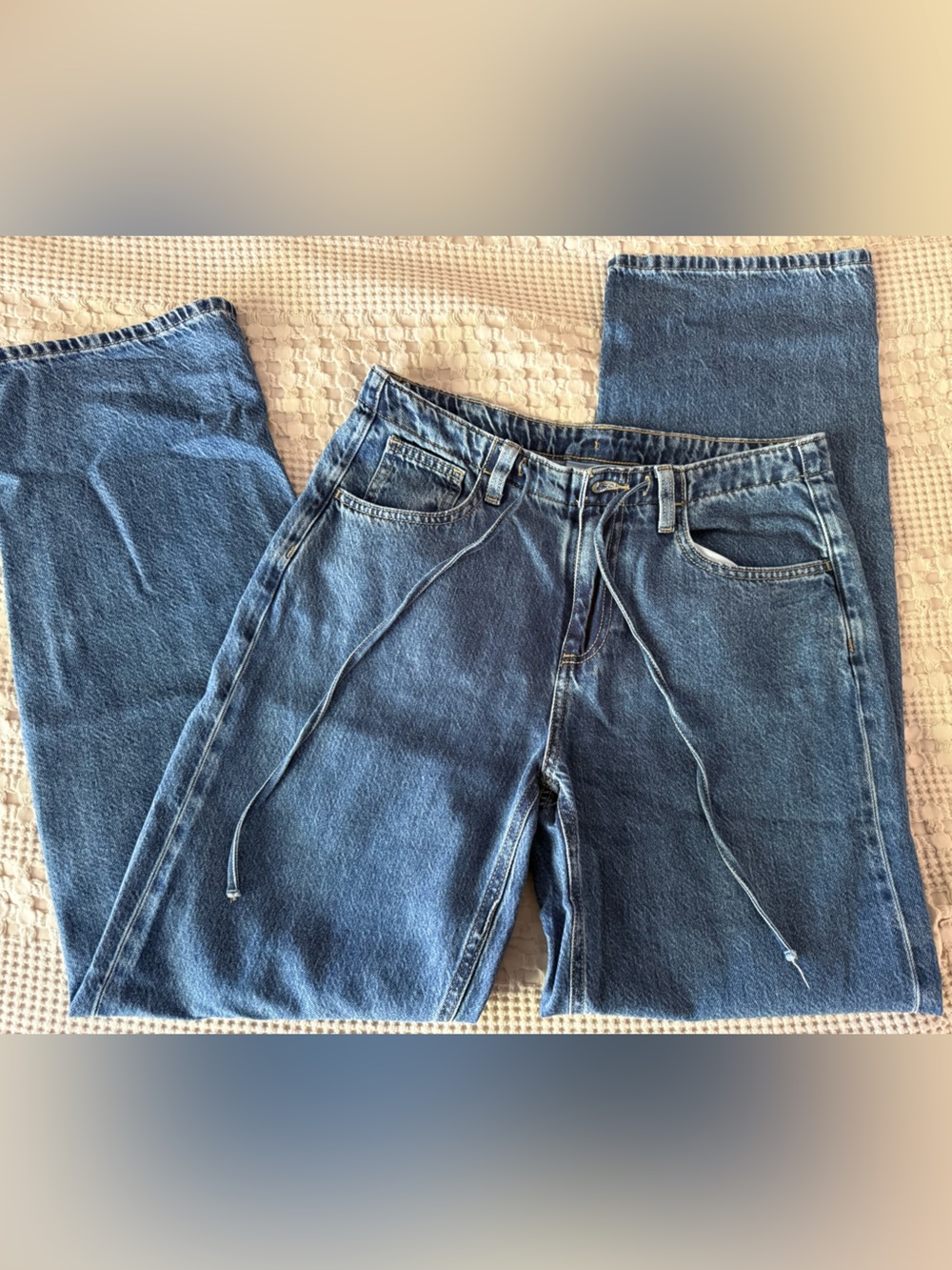 Parke Straight-Leg Blue Denim Jeans